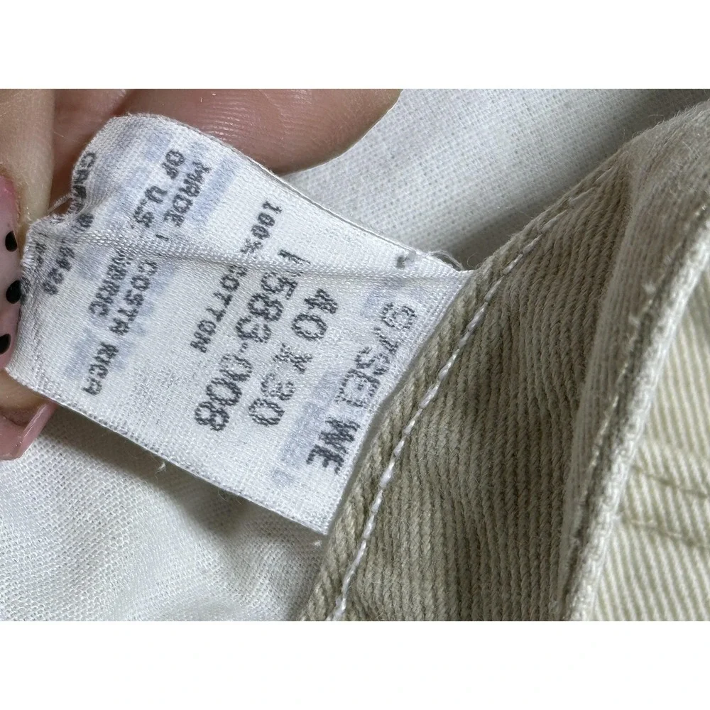 Wrangler Silver Edition Jeans Mens 40x29 Beige Straight‎ Leg Premium Quality USA